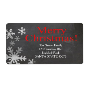 Etiqueta de endereço do Feliz Natal