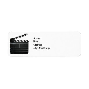 Etiqueta de endereço do filme da ripa da ardósia