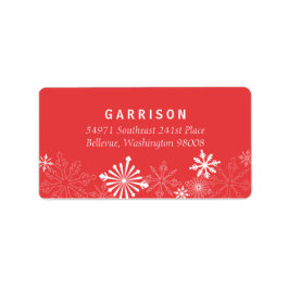 Etiqueta de Endereço do Floco de Neve