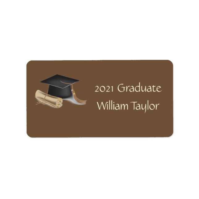 Etiqueta de Endereço do formando (Frente)