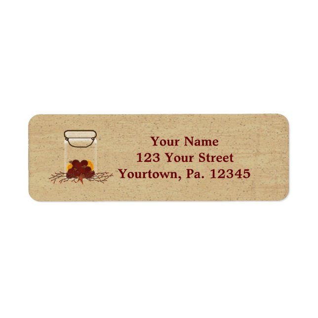 Etiqueta de endereço do Jar Fixin (Frente)