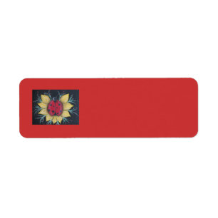 Etiqueta de endereço do joaninha