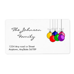 Etiqueta de endereço do Natal