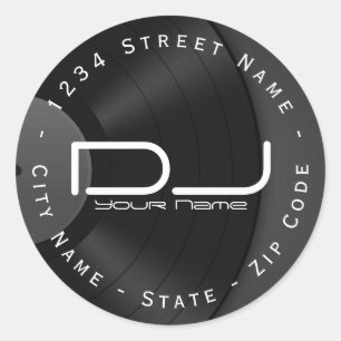 Etiqueta de endereço do remetente circular de