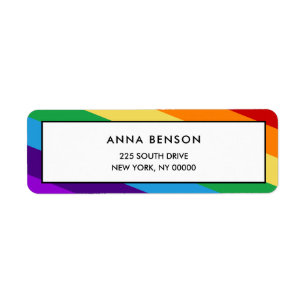 Etiqueta de endereço do remetente da bandeira do