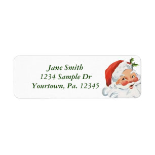 Etiqueta de endereço do remetente de Papai Noel