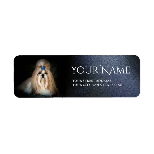Etiqueta de endereço do remetente de Shih Tzu