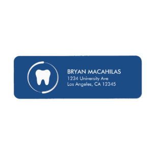 Etiqueta de endereço do remetente dental