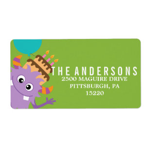 ETIQUETA DE ENDEREÇO DO REMETENTE DO ANIVERSÁRIO