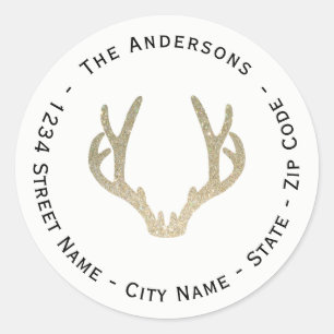 Etiqueta de endereço do remetente do Antler do
