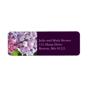 Etiqueta de endereço do remetente do Hydrangea