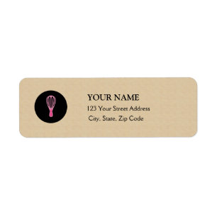 Etiqueta de endereço do remetente do padeiro