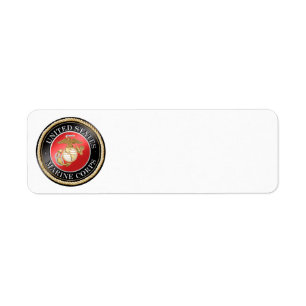 Etiqueta de endereço do remetente do USMC