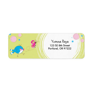 Etiqueta de endereço do remetente doce do