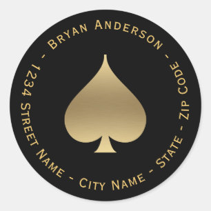 Etiqueta de endereço do remetente Dourado do