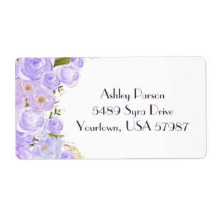 Etiqueta de endereço do remetente floral