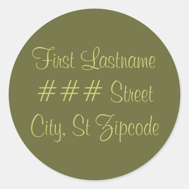 etiqueta de endereço do remetente - personalize (Frente)