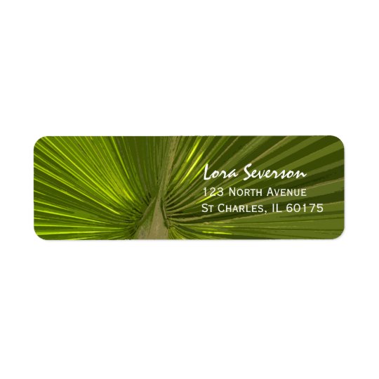 Etiqueta de endereço do remetente tropical da