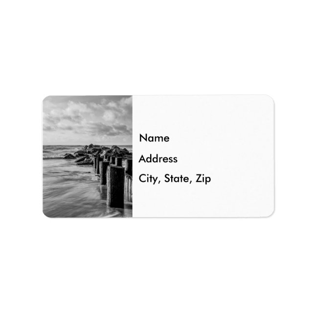 Etiqueta de Endereço Dreamity Jettie Grayscale (Frente)