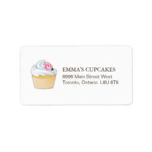 Etiqueta de endereço e-mail simples do cupcake