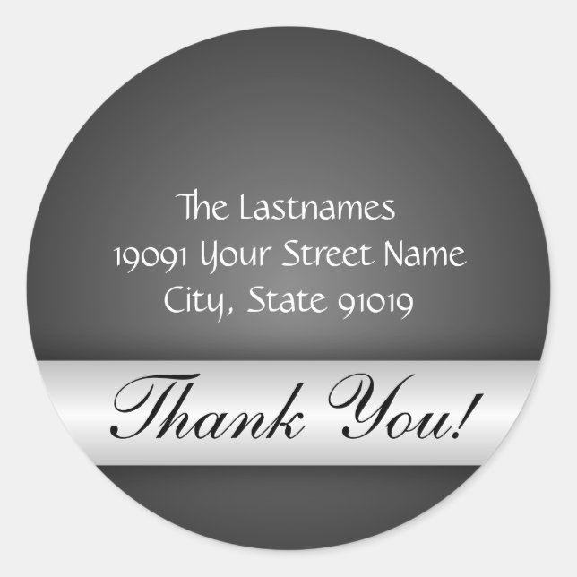 Etiqueta de Endereço Elegante (Frente)