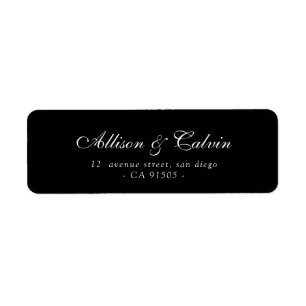 etiqueta de endereço elegante do roteiro