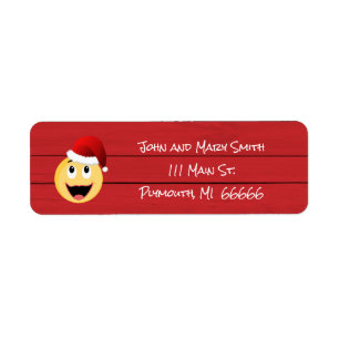 Etiqueta de Endereço Emoji Natal