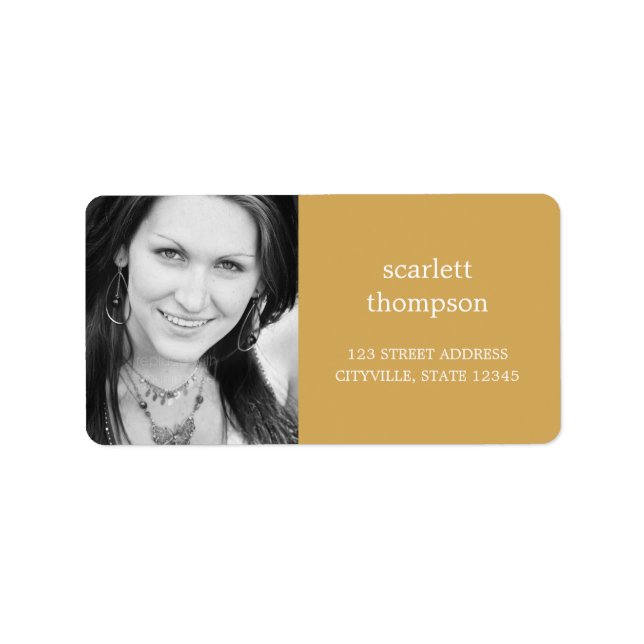 Etiqueta de Endereço Fotográfico Personalizado (Frente)