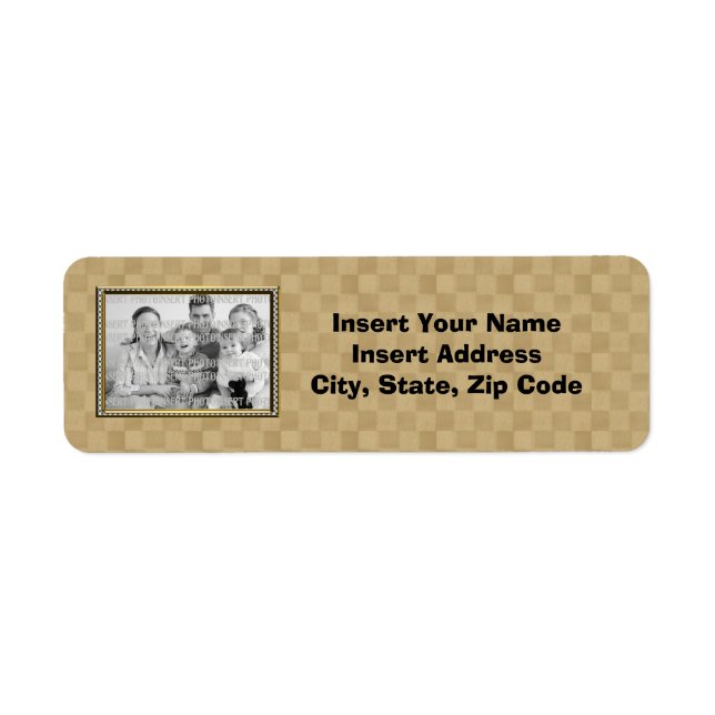 Etiqueta de Endereço Fotográfico Personalizado (Frente)