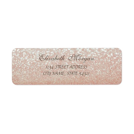 Etiqueta de endereço Glittery glamoroso elegante