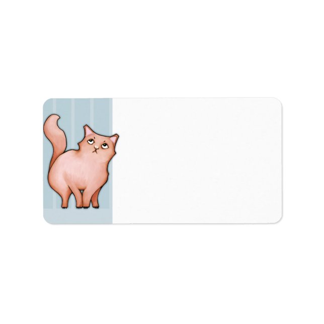 Etiqueta de Endereço Grumpy Cat Sue strips (Frente)