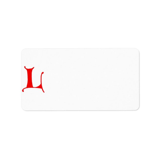 Etiqueta de Endereço L Carta (Frente)