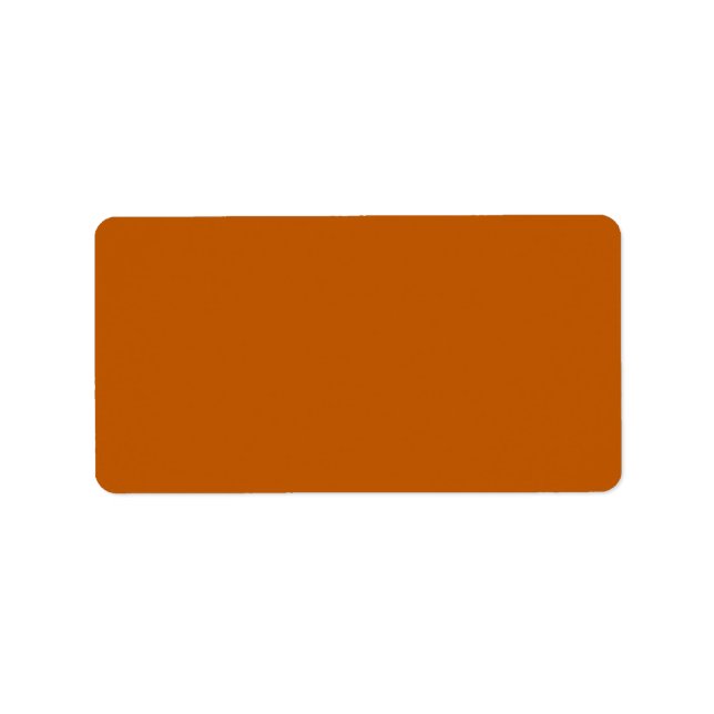 Etiqueta de Endereço Laranja Queimado (Frente)