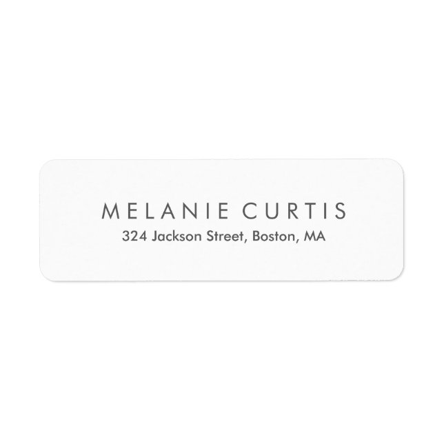 Etiqueta de Endereço Legível Simples (Frente)