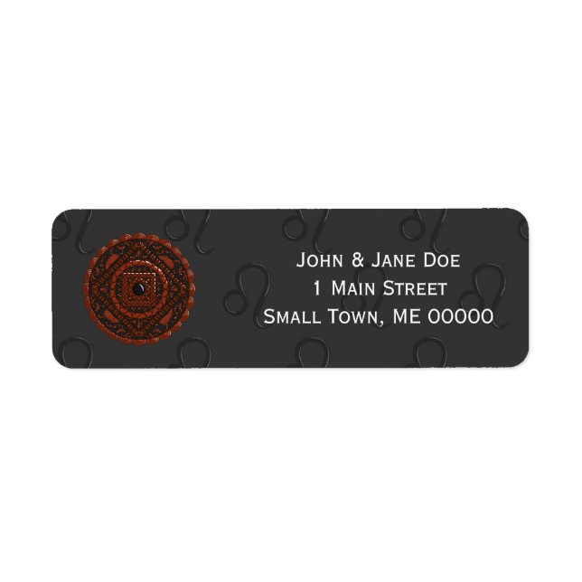 Etiqueta de Endereço Leo Mandala (Frente)