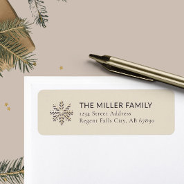 Etiqueta de Endereço Leve do Floco de Neve de Cham