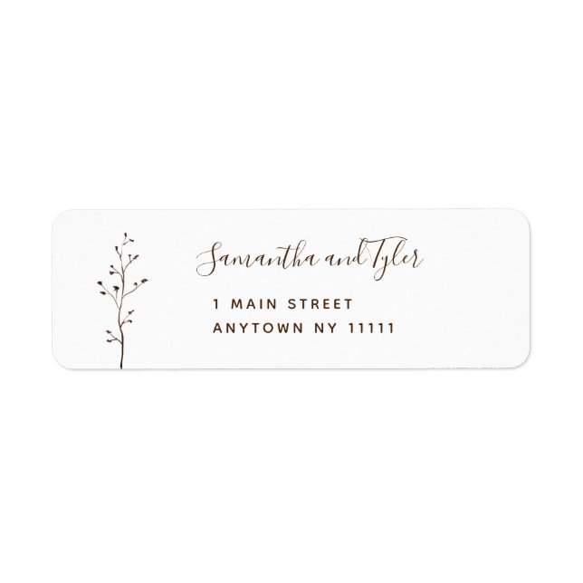 Etiqueta de Endereço Moderno de Ramificação de Fei (Frente)