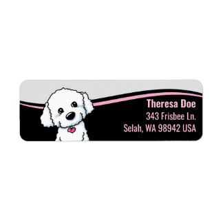 Etiqueta de Endereço Onda Bichon Frisé
