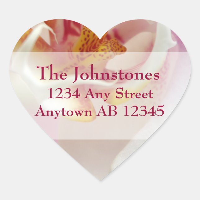 Etiqueta de Endereço para Casamento de Orquídea Br (Frente)