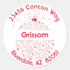 Etiqueta de endereço para devolução mundial do ped