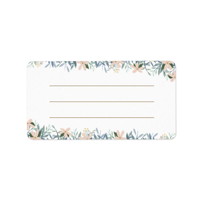 Etiqueta de Endereço para Envelope de Casamento Wi (Frente)