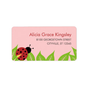 Etiqueta de Endereço para Meninos Ladybug