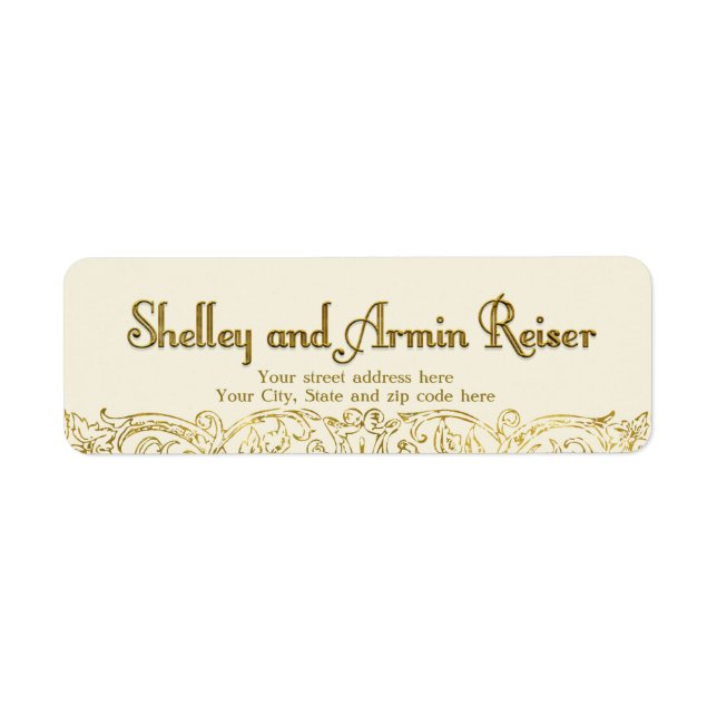 Etiqueta de endereço personalizada Shelley (Frente)