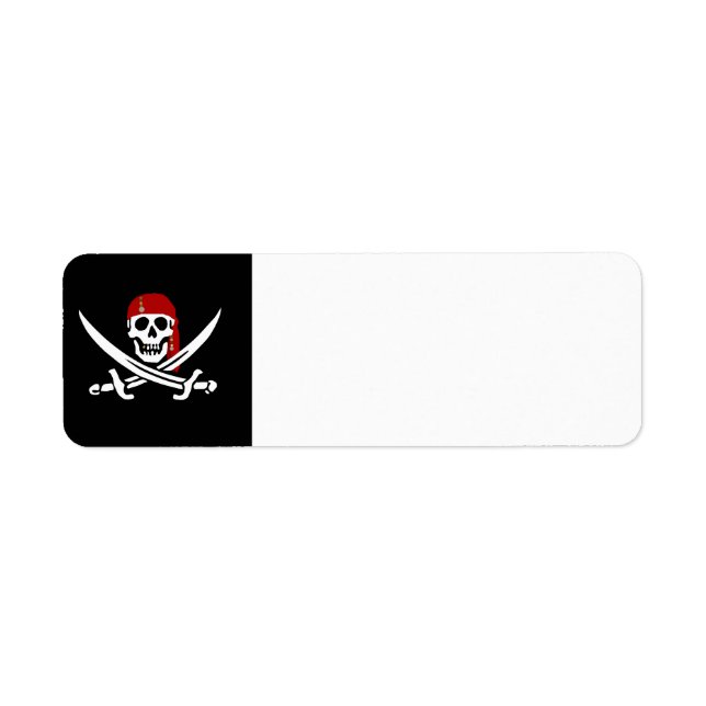 Etiqueta de Endereço Pirata Jolly Jack (Frente)