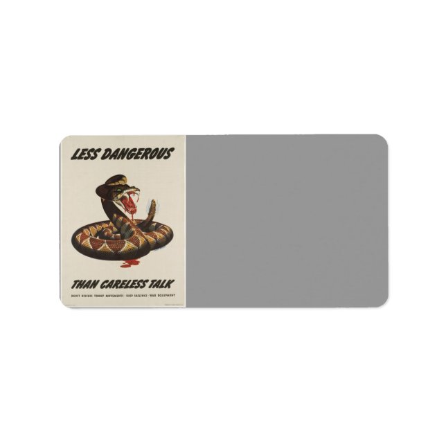 Etiqueta de Endereço Poster Patriótico WII (Frente)