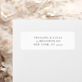 Etiqueta de endereço preto e branco clássico de de