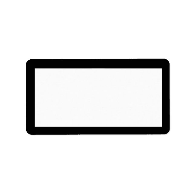 Etiqueta de endereço preto e branco da década de 1 (Frente)