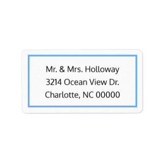 Etiqueta de Endereço RSVP Azul de Cornflower e Bra