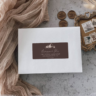 Etiqueta de Endereço RSVP de Casamento de Montanha