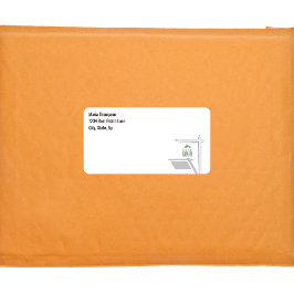 Etiqueta de Endereço Simples para Logotipo de Empr